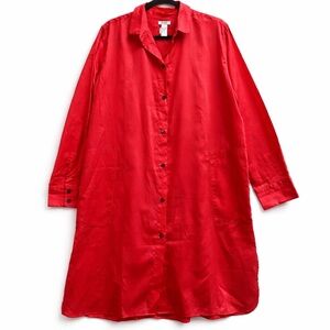 Eres lightweight Cotton Button Front Shirt Dress Tunic FR 42 US 10